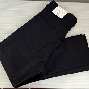 Black Boothcut Cropped Denim Jeans